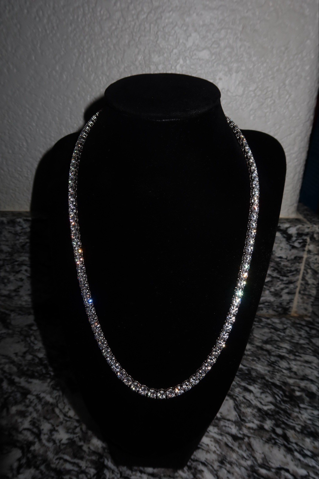 Moissanite Tennis Chain 5mm 20inch 925 silver plated