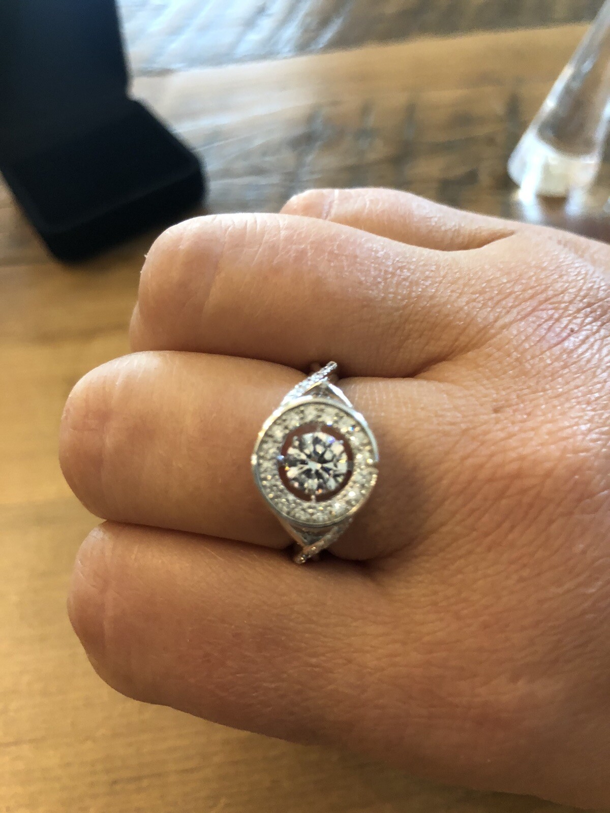 Avon Everlasting Love Ring Floating CZ Stone Raised Setting 925 Size 9