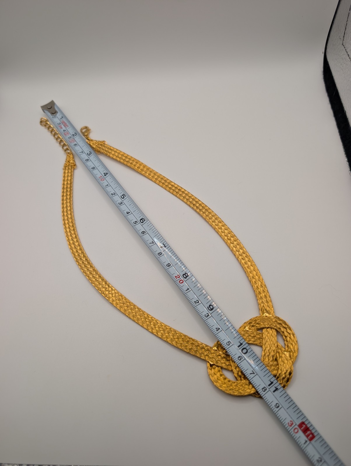Carol & Stelios Paraskavas 24K Gold Plated Mesh Hercules Knot Necklace