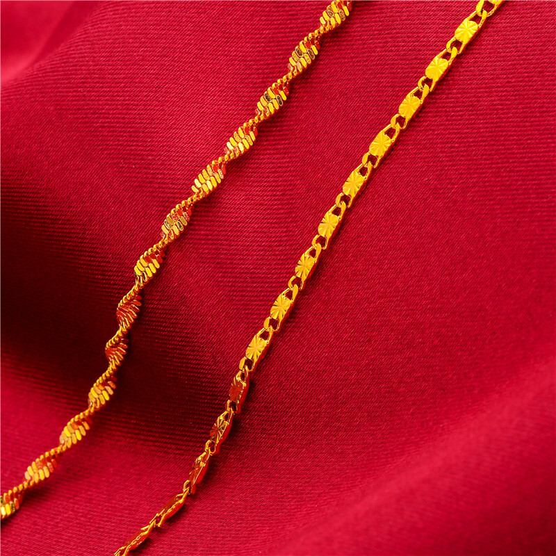 Women’s 22K 24K Thai Baht Yellow Gold Gp Filled Necklace Jewelry
