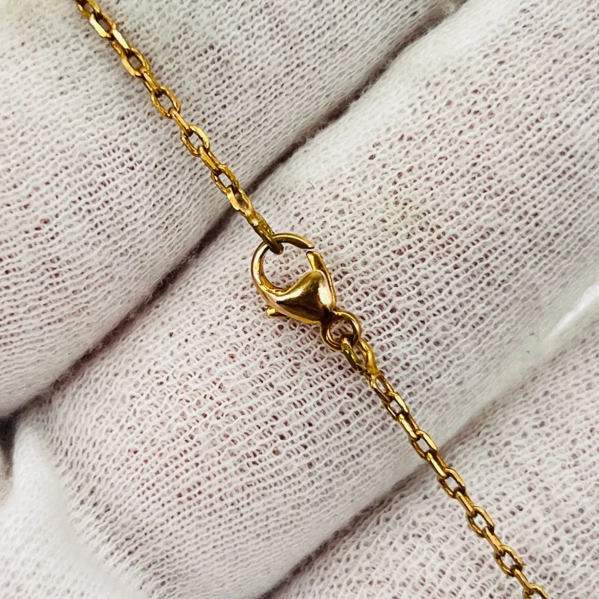 HERMES H Pop Necklace Mini Gold x Greige Chain 40cm with Box