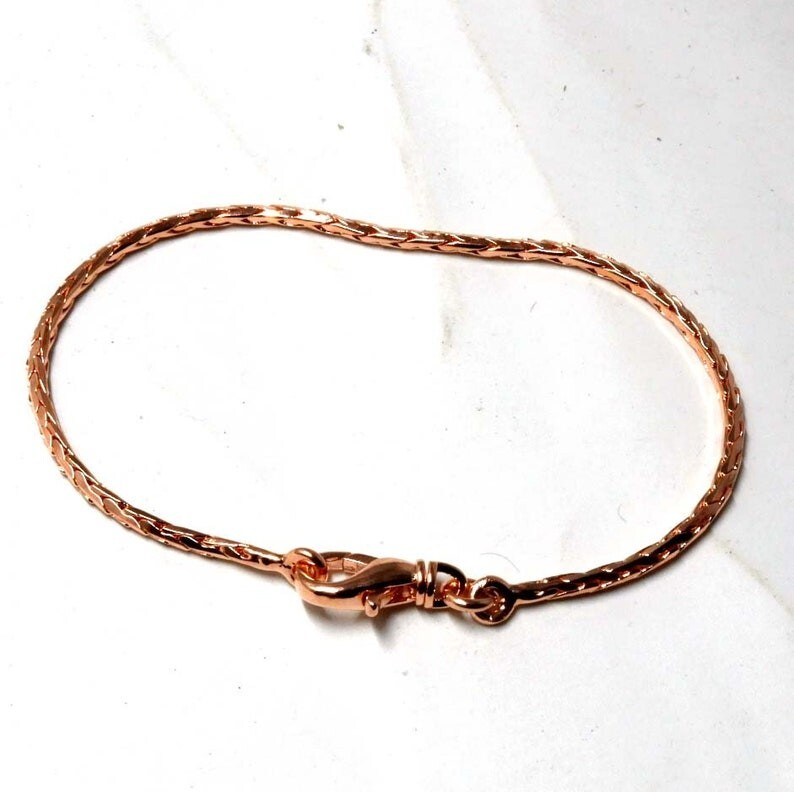 Pure Copper Snake Chain Bracelet Copper Arthritis Pain Relief Biker Bracelet