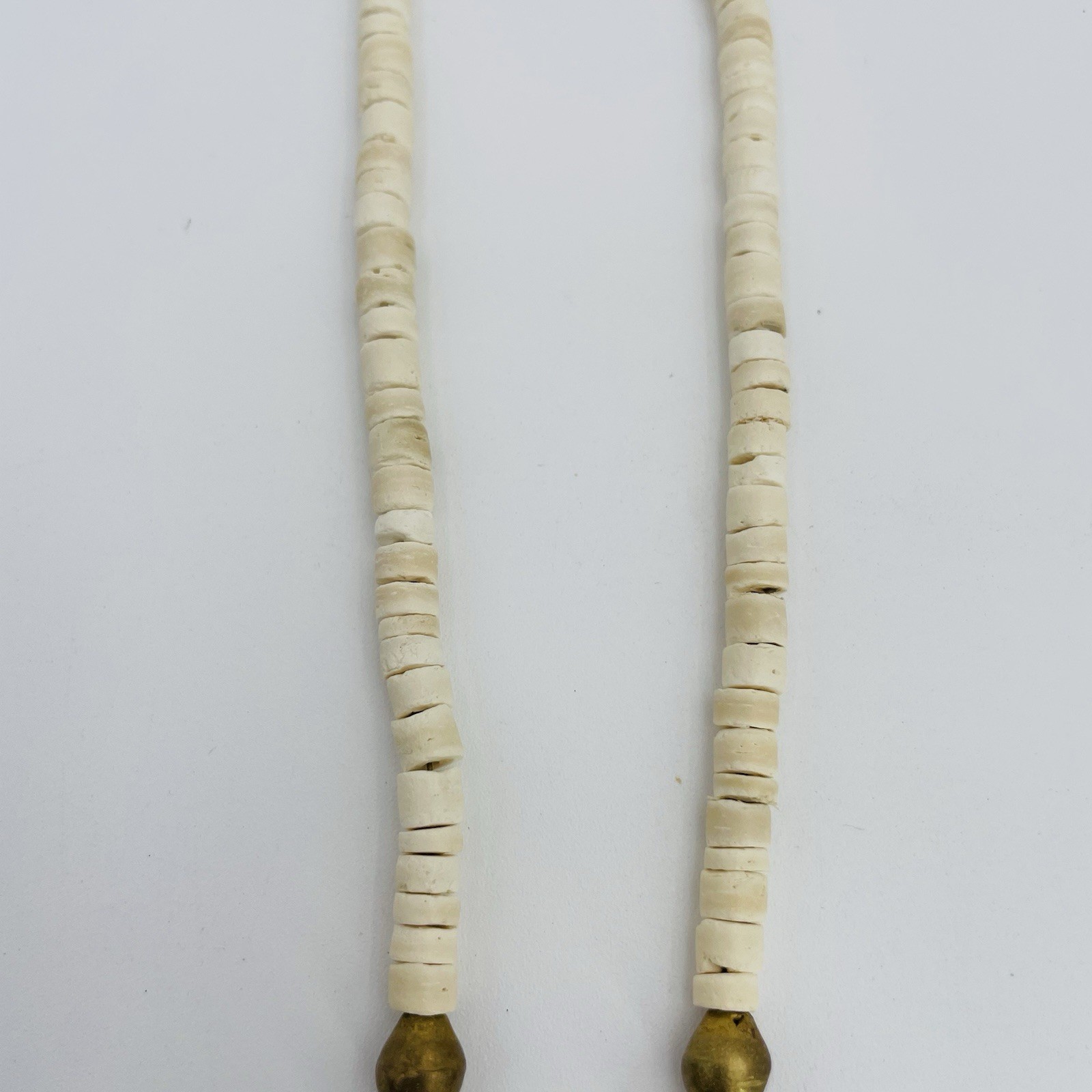 Ink + Alloy Long Boho Wood Beaded Necklace With Red Tassel 23”