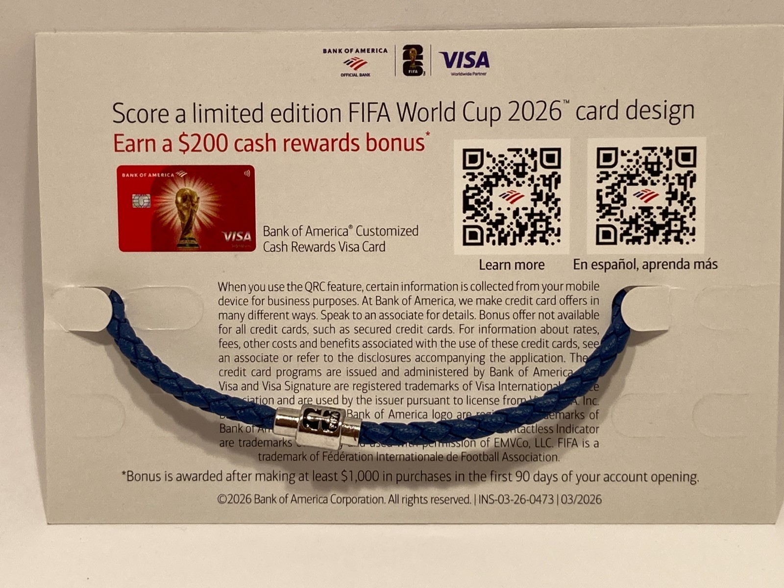 FIFA 2026 B of A Charm Bracelet (LG) Kansas City Edition w/Fan & Cooling Towel