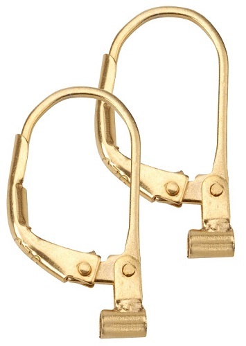 Earrings Converters Convert Post Earring to Lever Back Gold over Sterling Silver