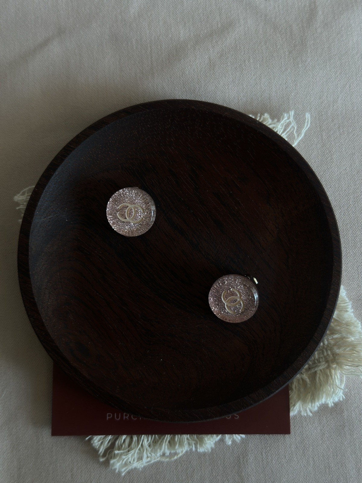 AUTHENTIC Chanel – Rosé Halo Clip-On Earrings-ANC Vintage