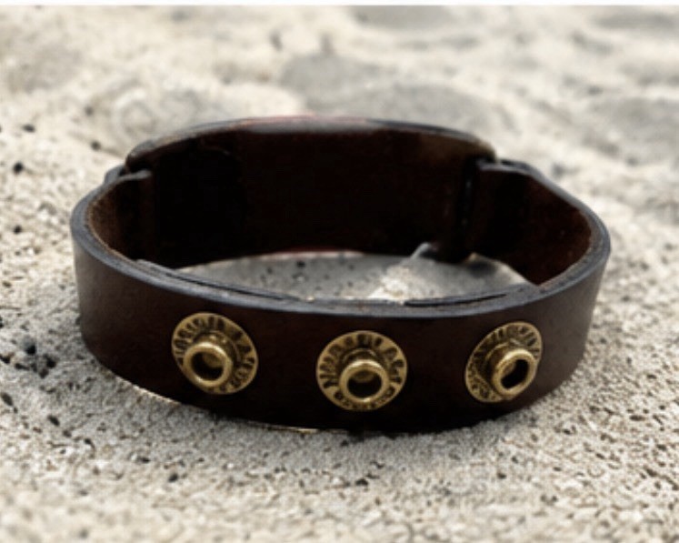 Caligirl Leaf Cuff, Adjustable Vegan leather Bracelet