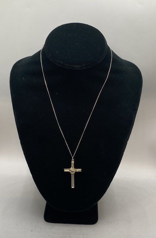 Sterling Silver 925 Cross & Faith Necklace Bracelet CZ Jewelry Lot 15.7g