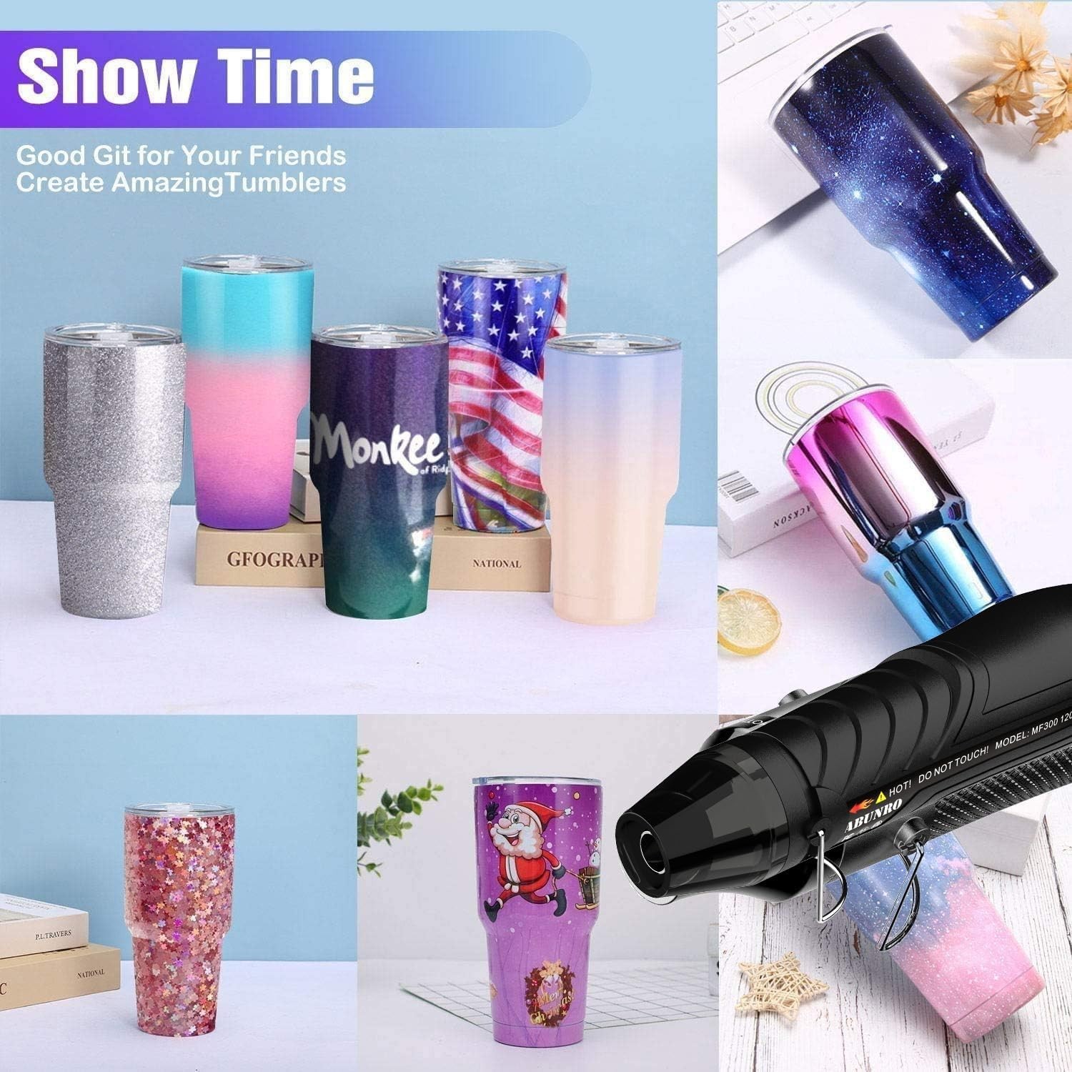 Mini Heat Gun 110V 300W Handheld DIY Electric Tool Embossing Shrink Wrapping
