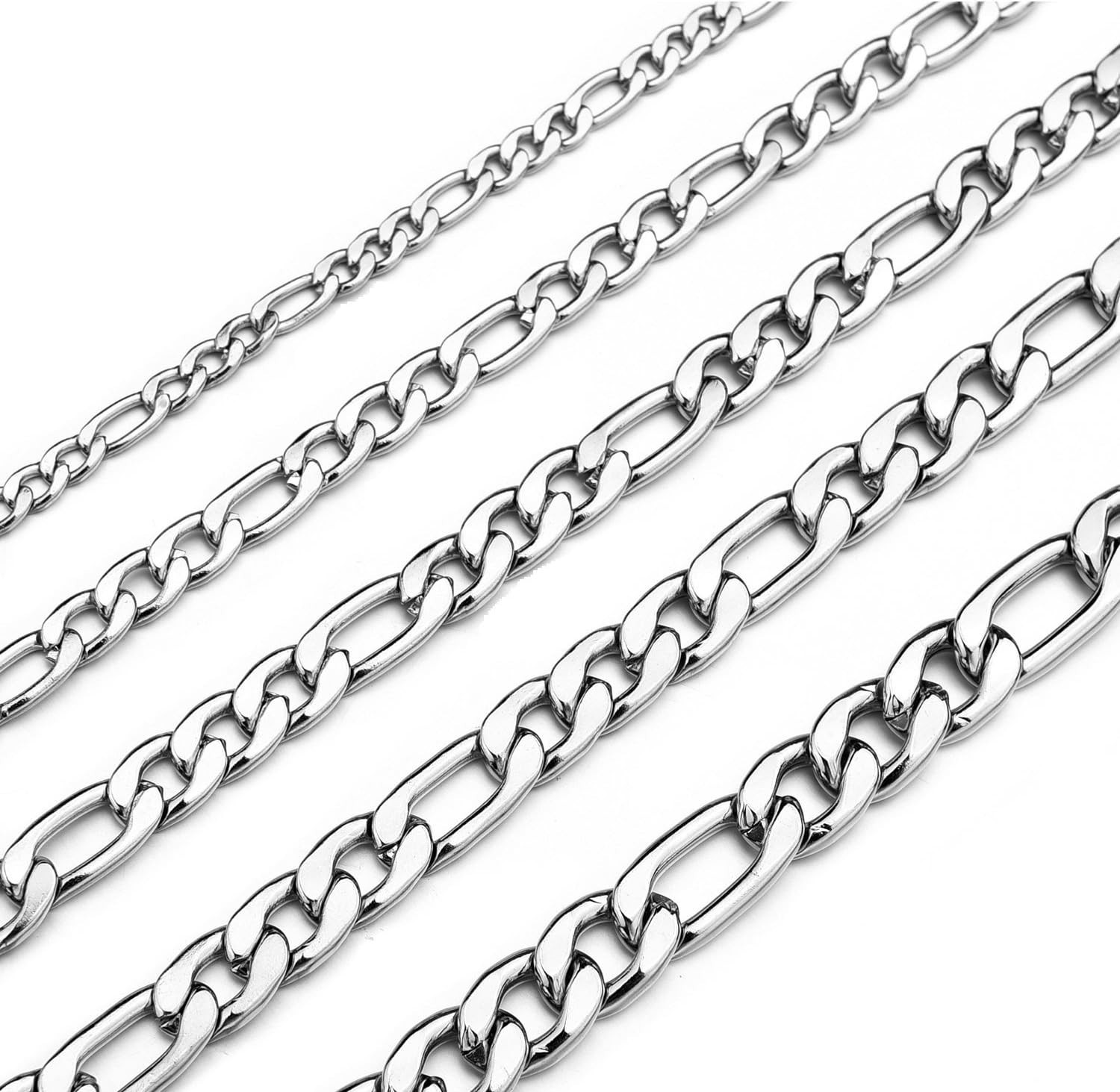 Chic 34-inch Gold Plated Figaro Necklace – Ideal Jewelry Gift for All Occasions
