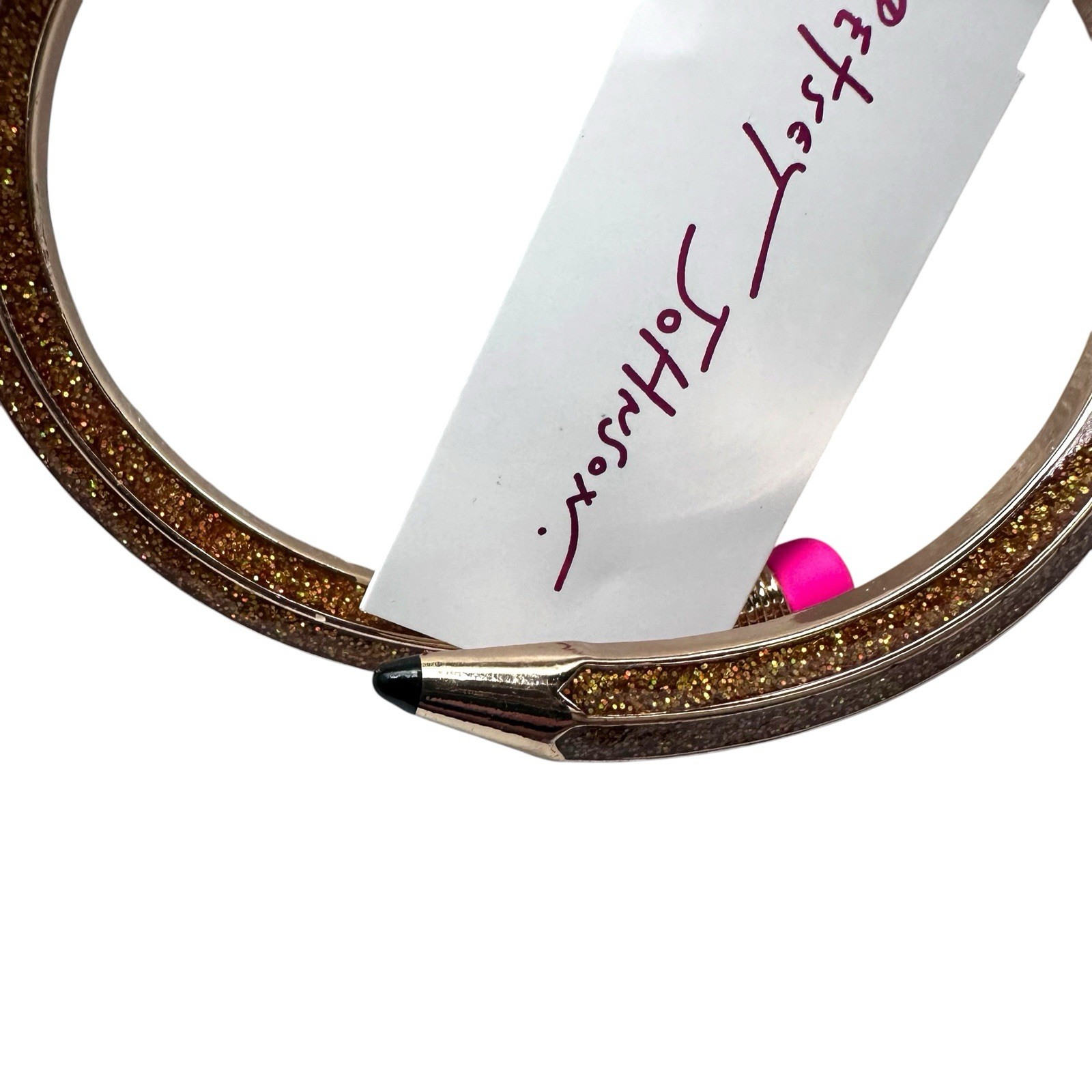 Betsey Johnson Open Hinge Enamel Pencil Bangle Bracelet