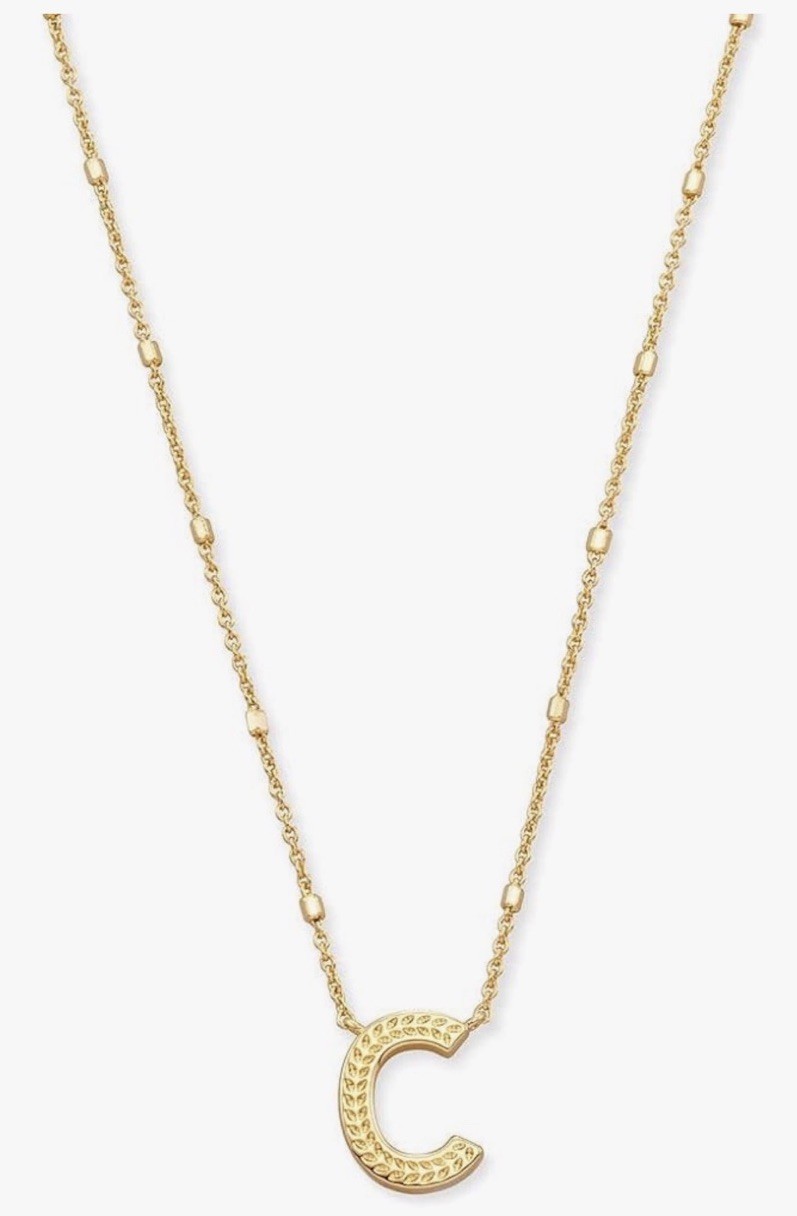 Kendra Scott Letter C Pendant Necklace – Gold Metal