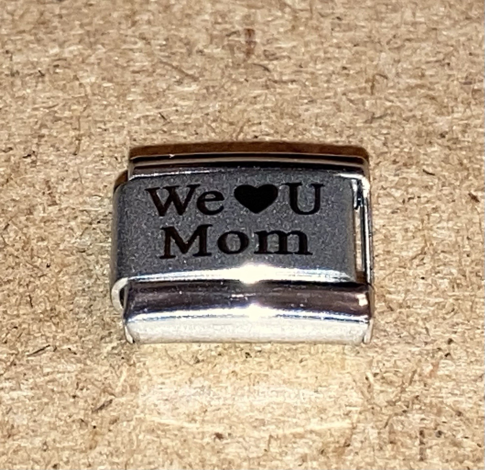 We Love U Mom 9mm Italian Modular Link Charm for bracelet
