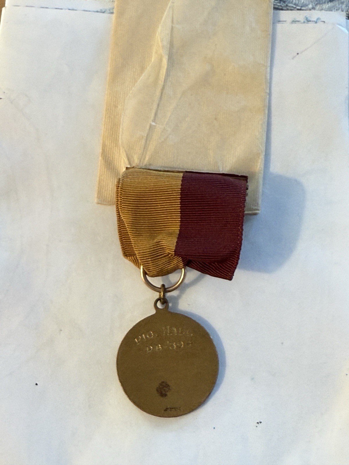1939 Minnesota Jostens Pio Hall INTRA MURAL Sports Medal bronze Ribbon MEDAL