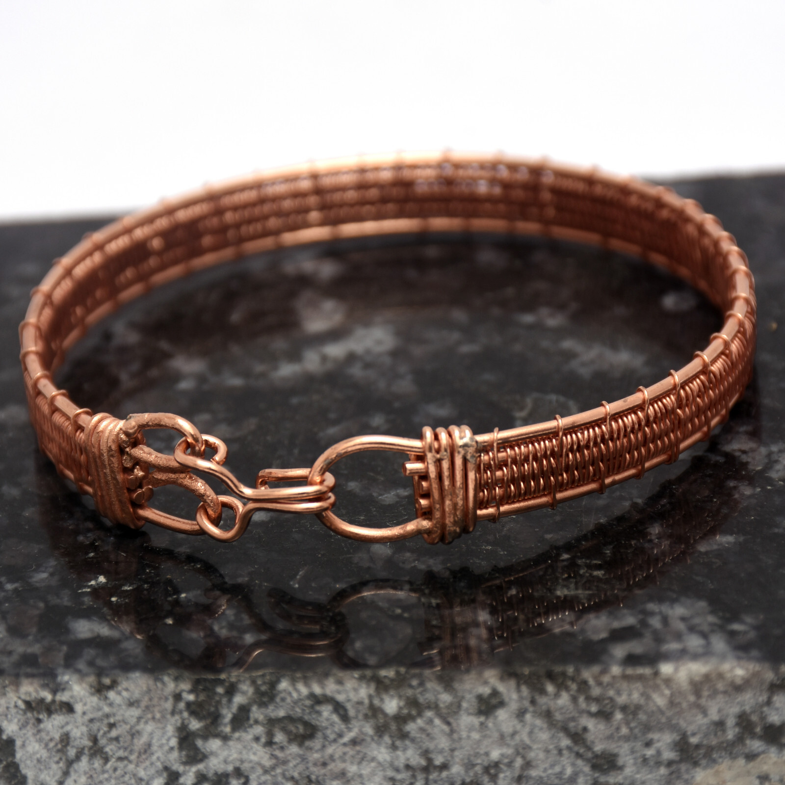 Pure Copper Wire Wrapped Designer Handmade Jewelry Bracelet Adjustable For Her