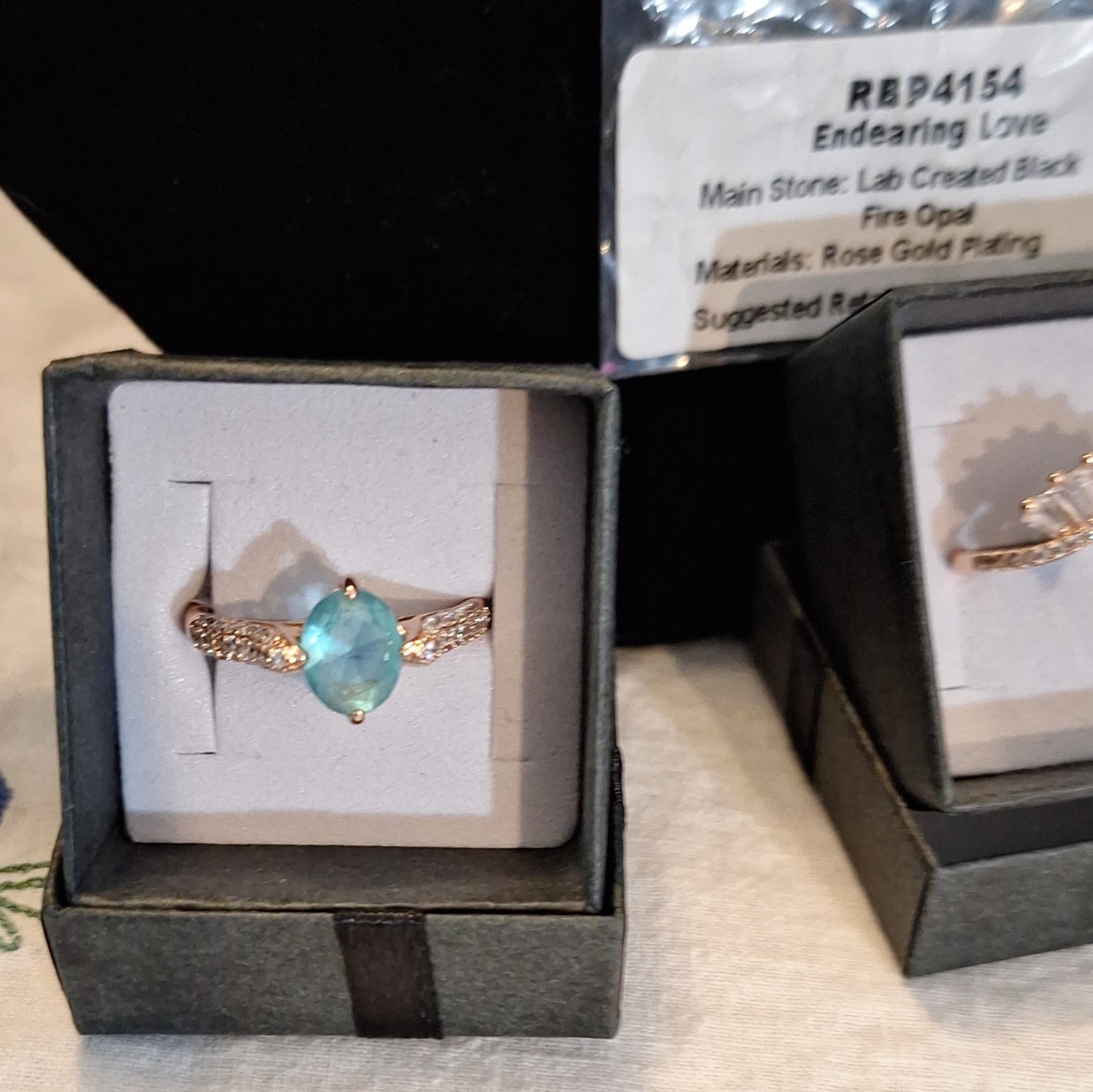 Bomb party Lot of 3 Rose Gold Plated Lab-Created Cocktail Rings Size 8-9