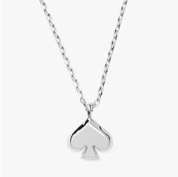KATE SPADE Everyday Spade Mini Pendant/Necklace Silver O0RU3070 $59