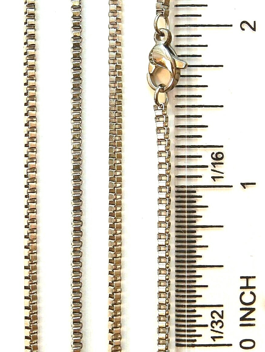 20 Inch Steel Zinc Alloy 2mm Box Link Chain Necklace For Living Memory Locket