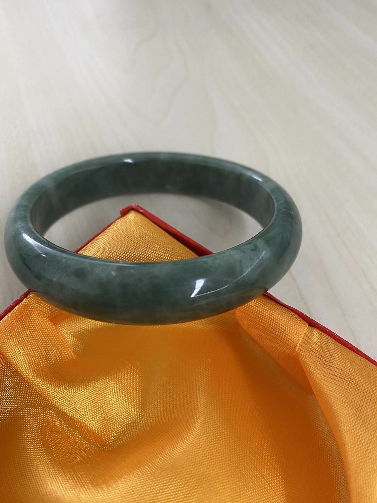 Gorgeous Natural Real Chinese Green Jade Bangle Bracelet Emerald Green 57 58 mm
