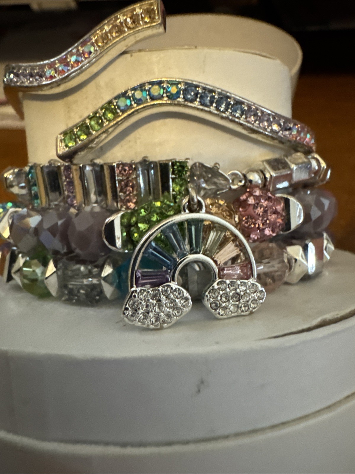 BOMB PARTY SPRING 2024 STACKS RBP6923 AFTER THE RAIN RAINBOW SILVER PLATING