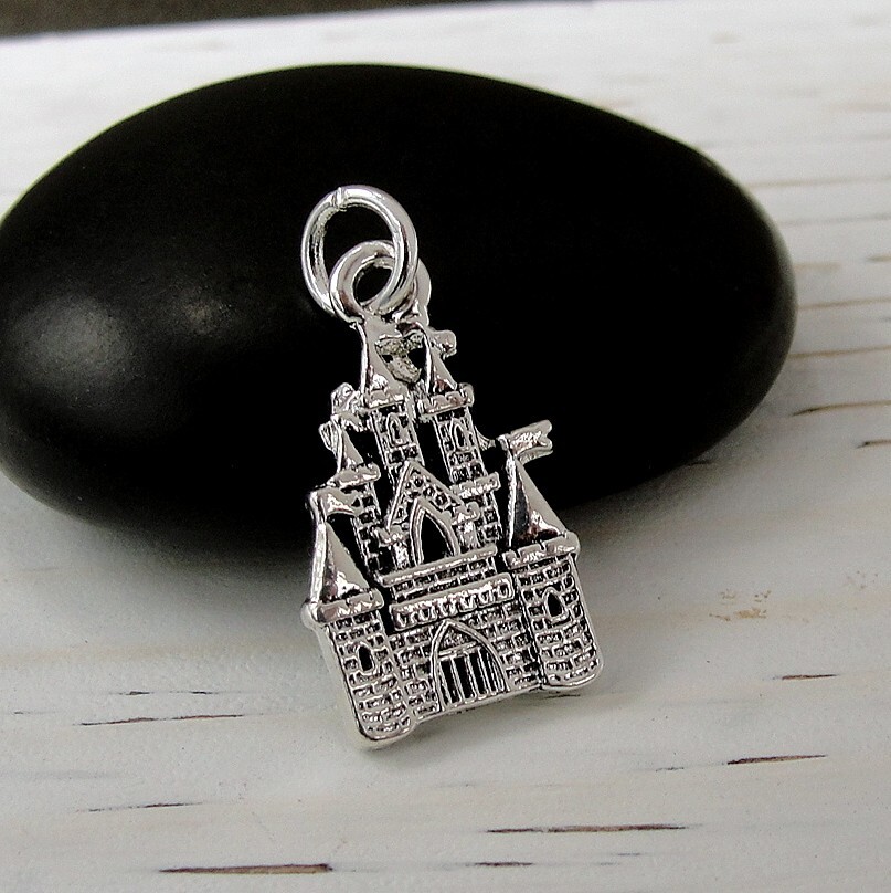 Silver Medieval Castle Charm – Royal Palace Charm – Fairytale Princess Charm