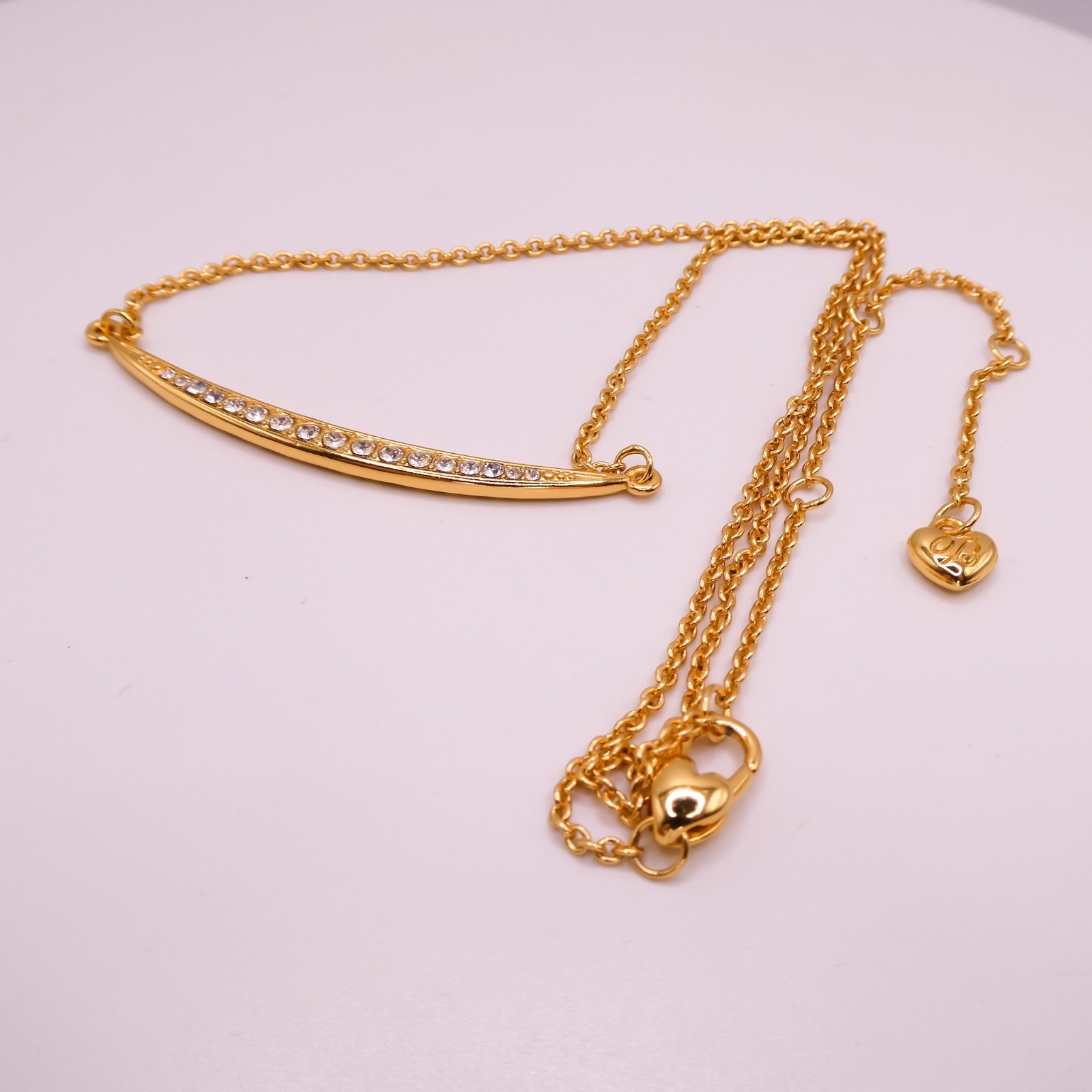 Brighton Contempo Ice Rhinestone Adjustable 19″ Bar Pendant Station Necklace