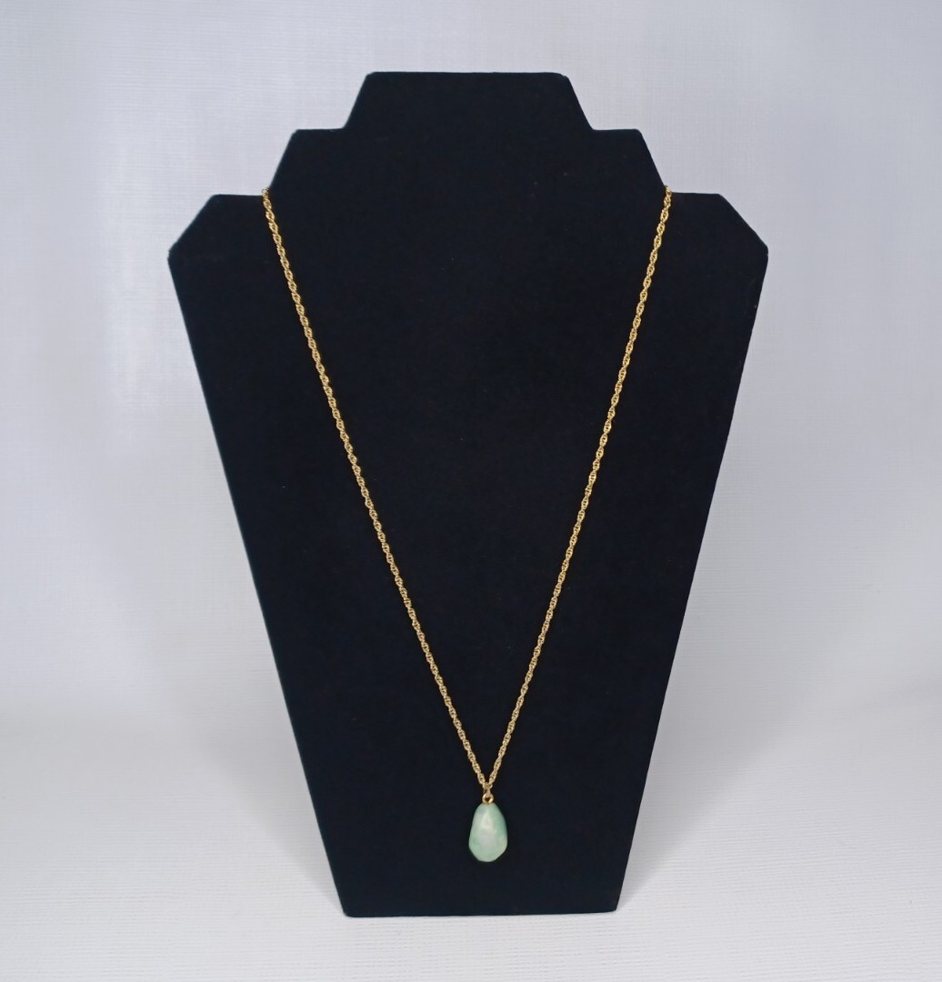 Gemstone Gold Tone Pendant Necklace 4 Interchangeable Gemstones
