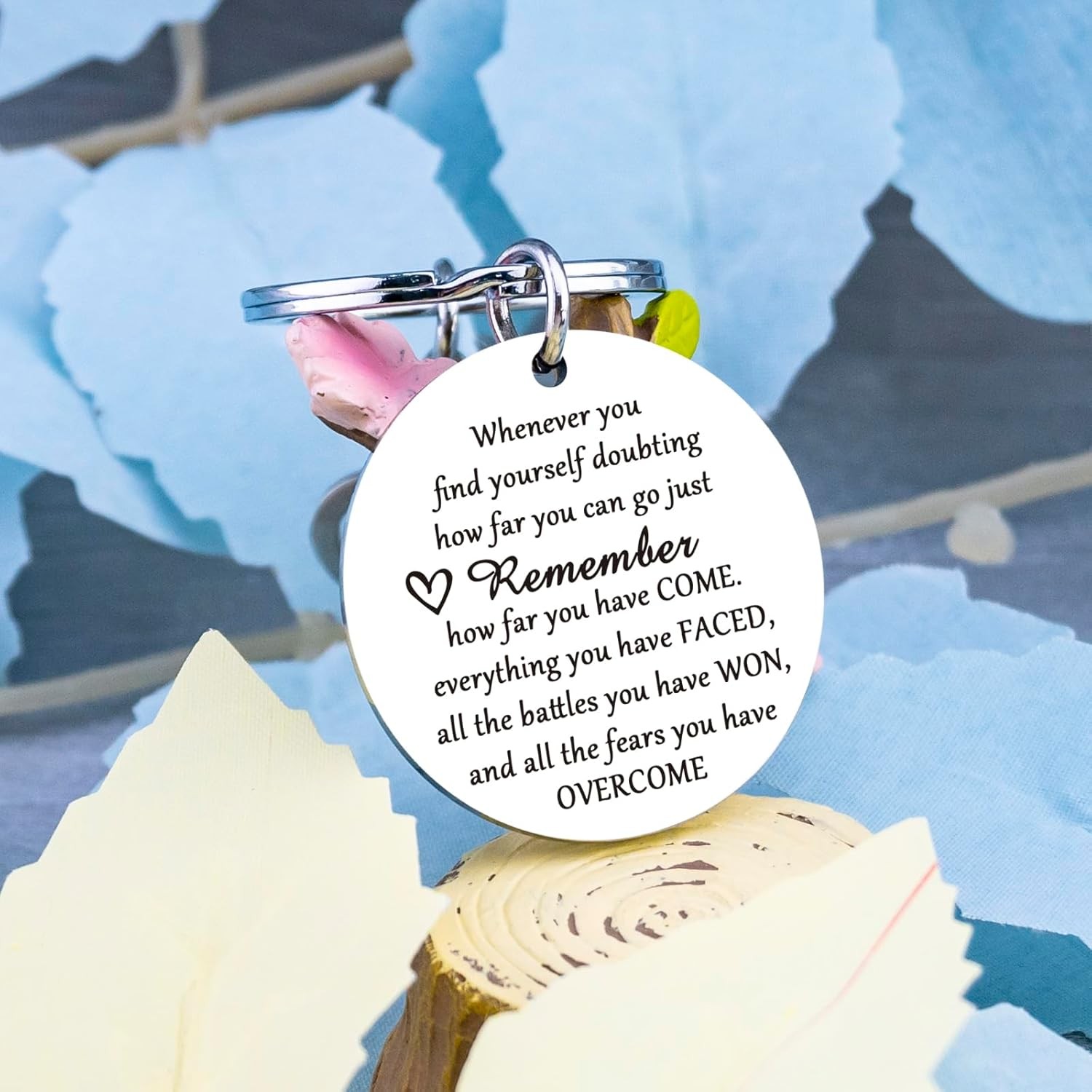 1pc Inspirational Gifts for Men Women Unique Keychain Accessories
