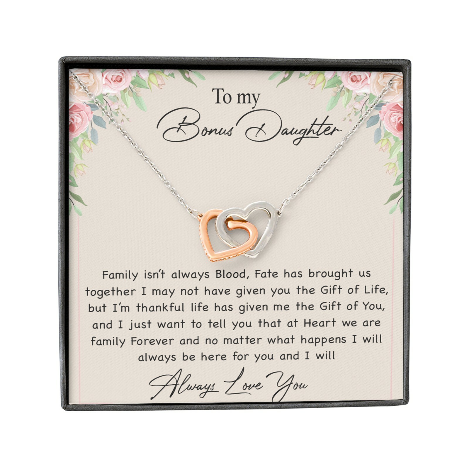 To my Bonus Daughter Necklace, Bonus Daughter, Step Daughter Gift