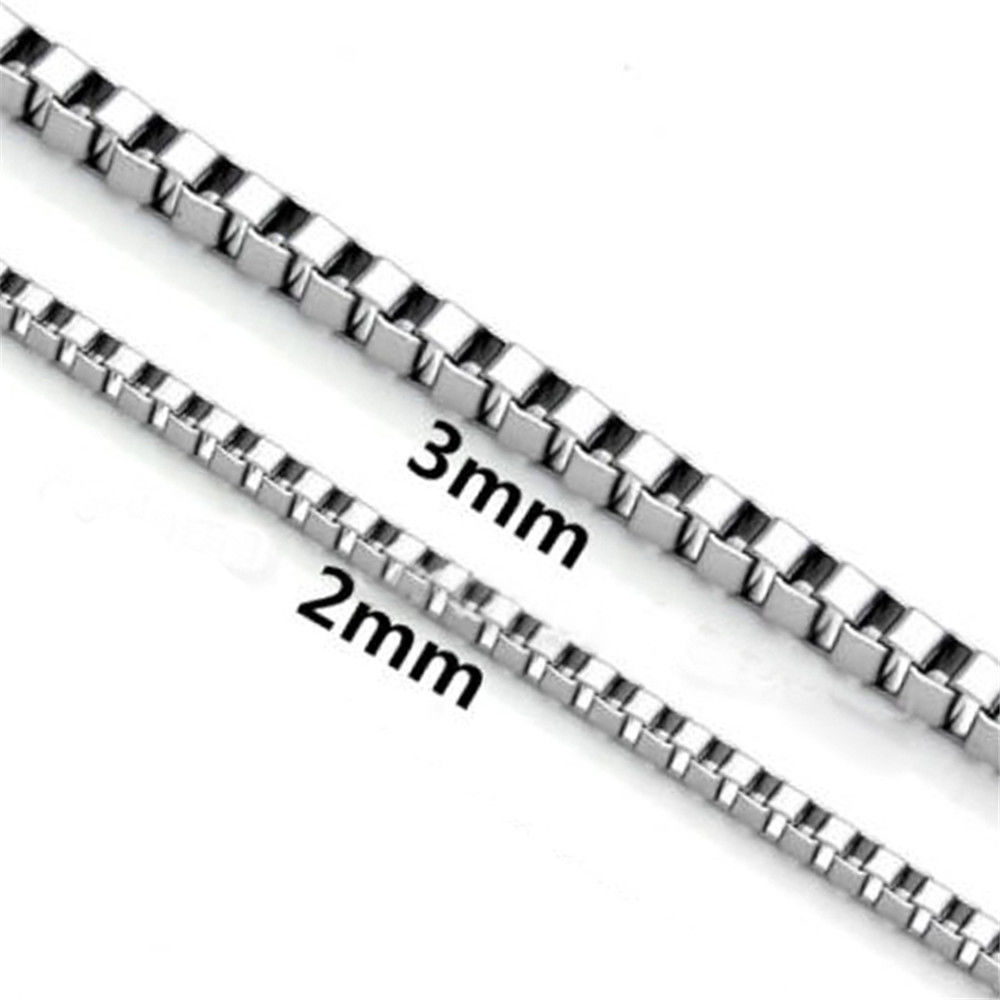 18″ – 30″ Stainless Steel Necklace Figaro Snake Hexagon Curb Cuban Link Chain