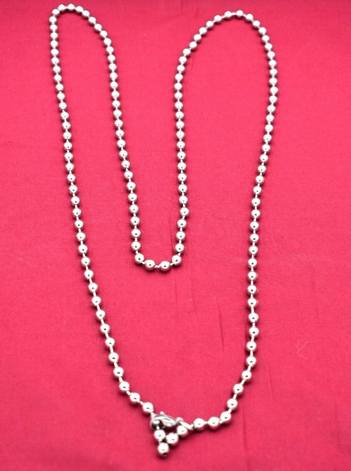 84 INCH 6MM STAINLESS STEEL SILVER ADJUSTABLE WAIST BODY BALL CHAIN