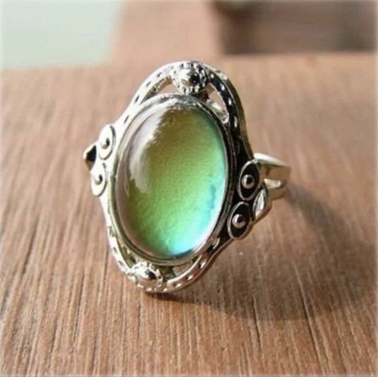 Adjustable Emotion Feeling Color Change Mood Ring Vintage Fashion Jewelry
