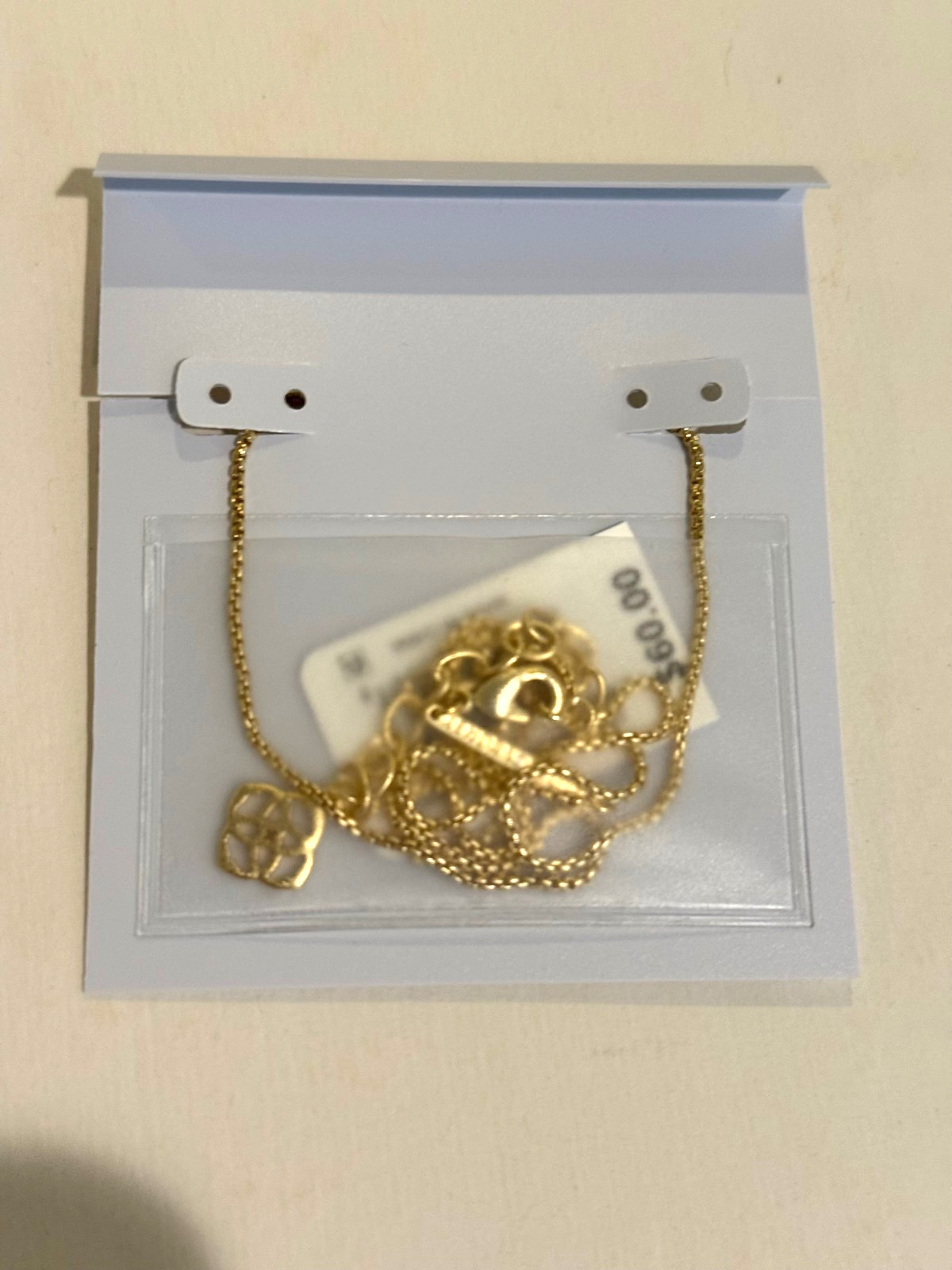 Kendra Scott Gold Plated Adj. Leanor Bar Pendant Necklace in Blue Cats Eye