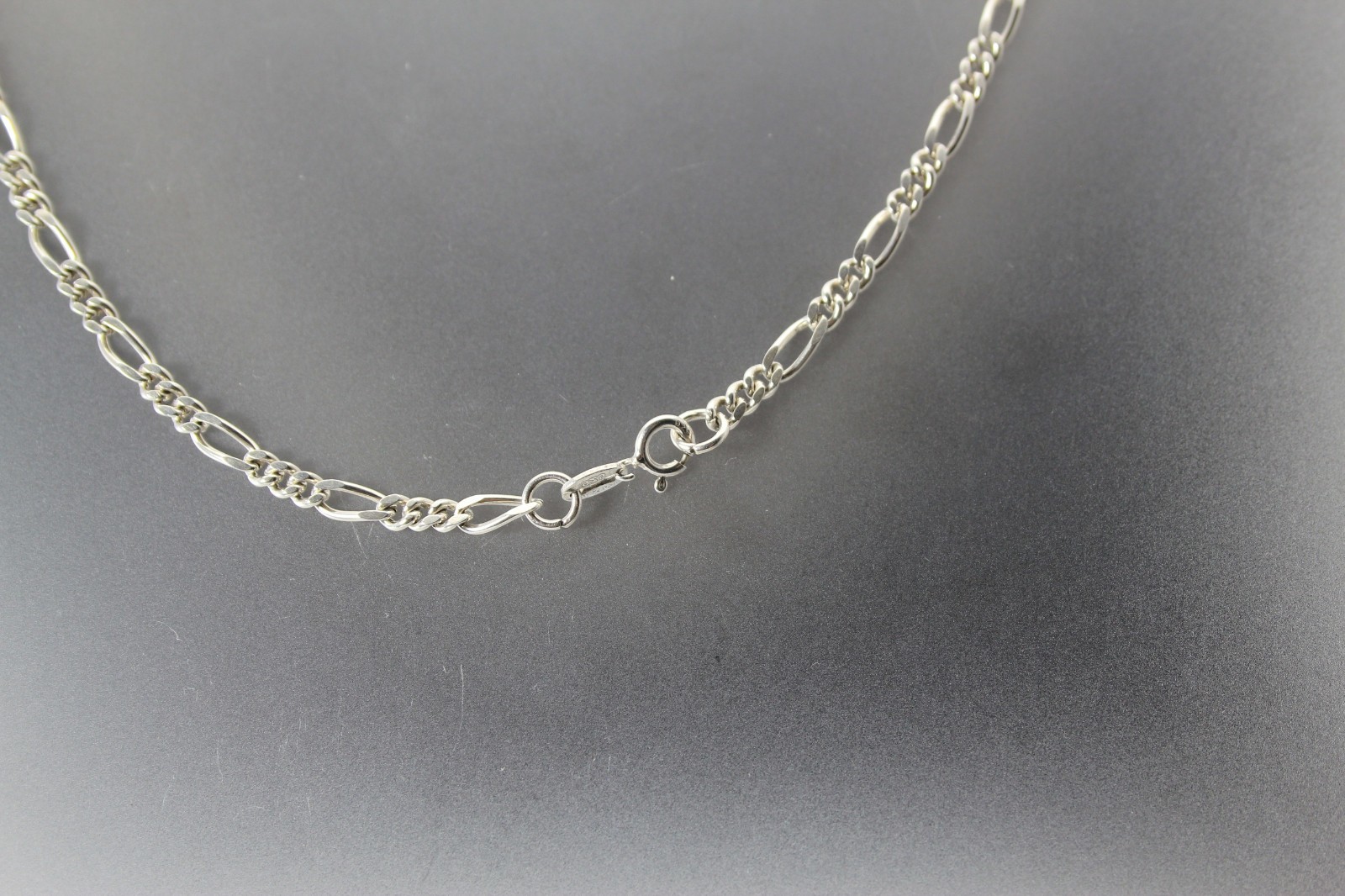 Sterling Silver 925 Figaro 25″ Long Chain Necklace 13.1 Grams (NEC5952)