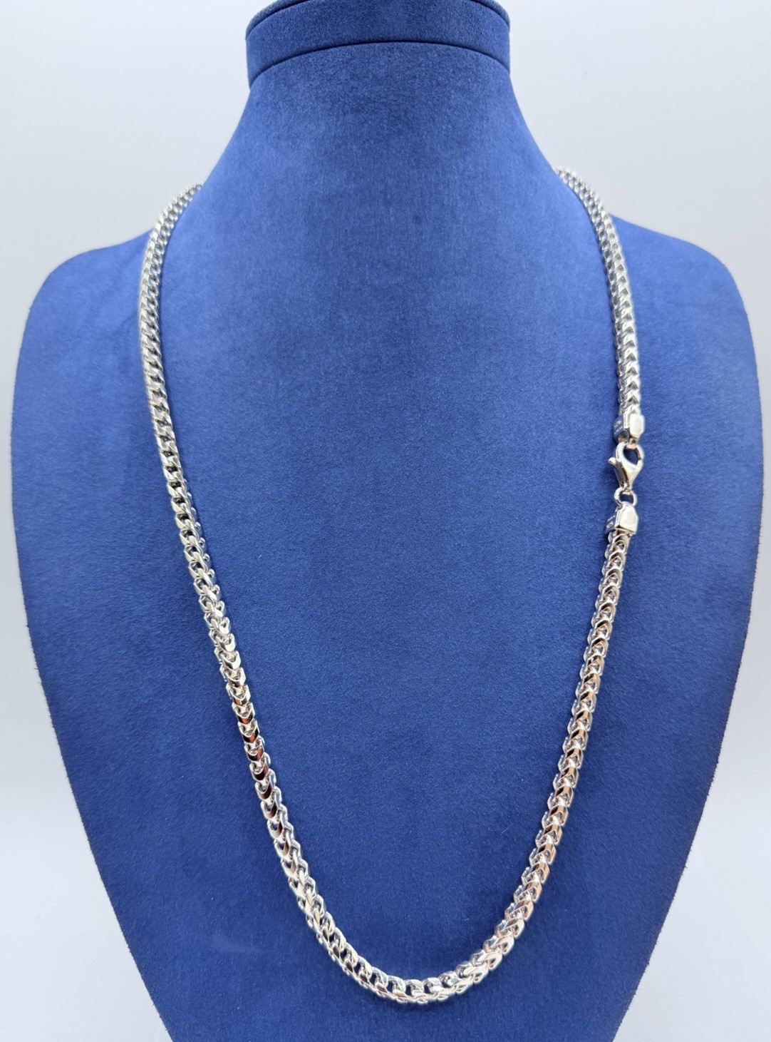 HEAVY SOLID 925 ITALY STERLING SILVER FRANCO CHAIN NECKLACE 28 6MM 863G G2U