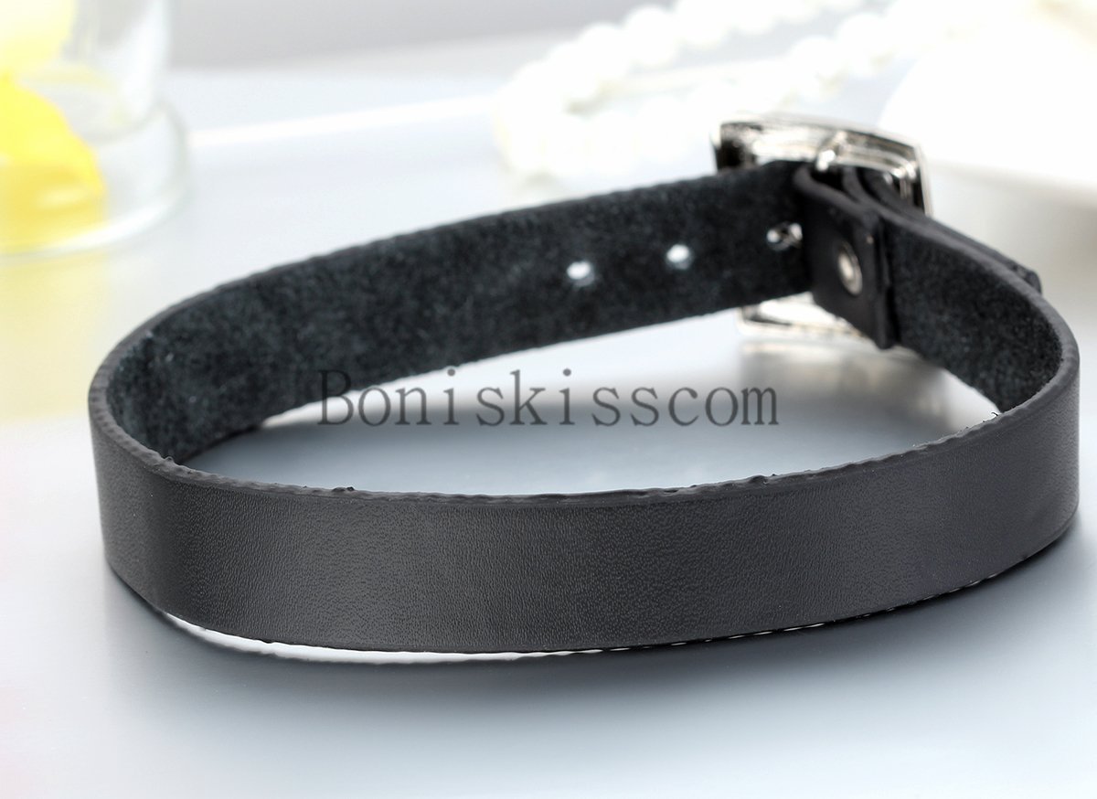 Punk Rock Charm Leather Buckle Men’s Women’s Unisex Choker Collar Necklace