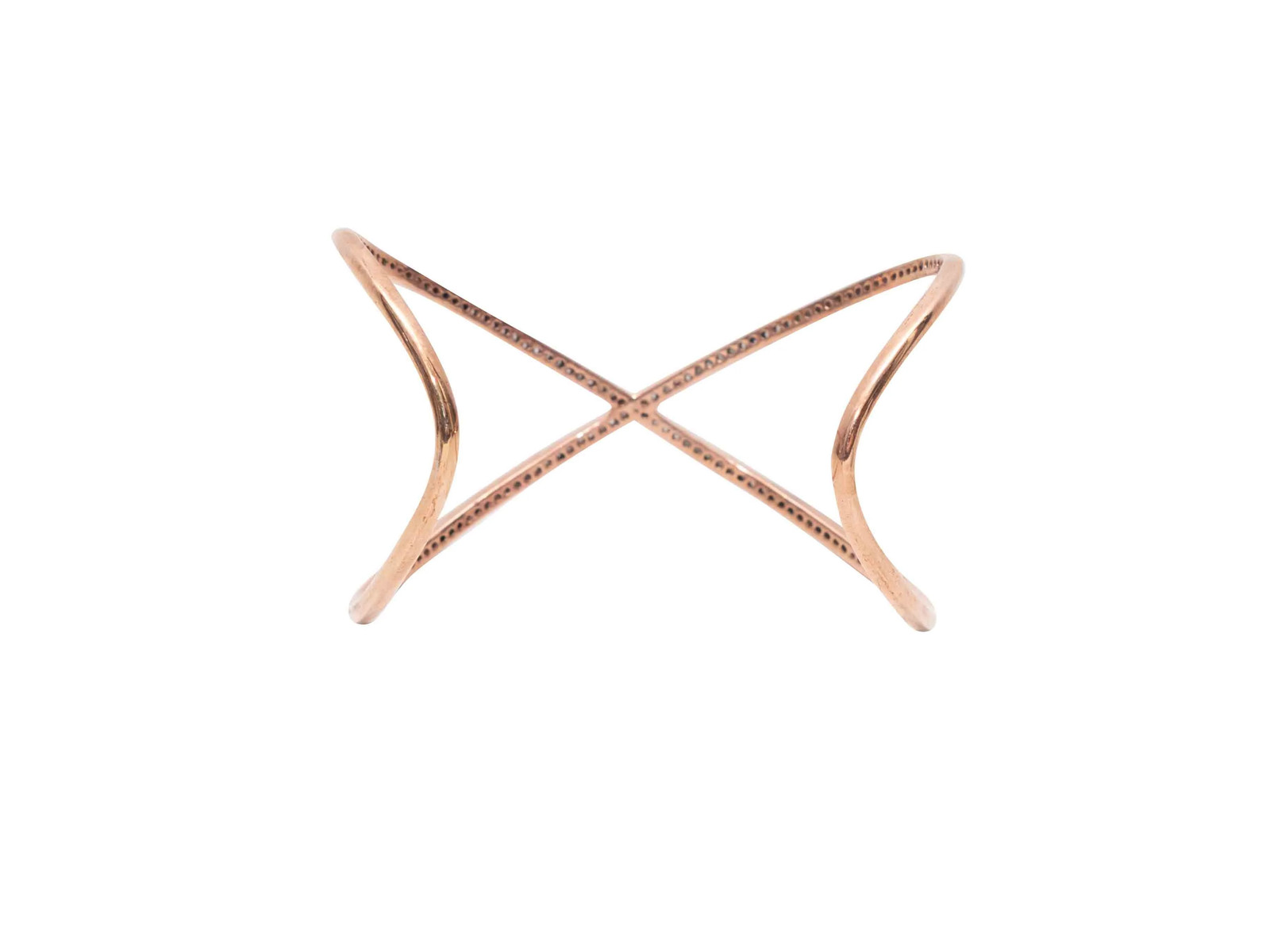 Rose Gold Jennifer Miller Pave Diamond Cuff Bracelet