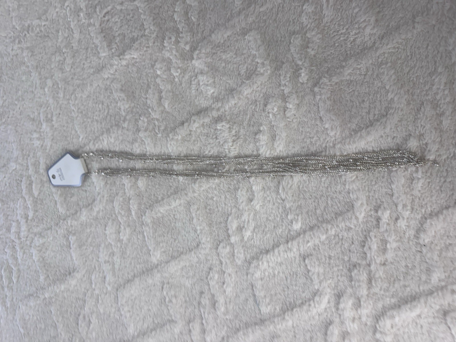 Silver multi row 6 strand necklace New Silver Tone Beautiful Any Ocasión