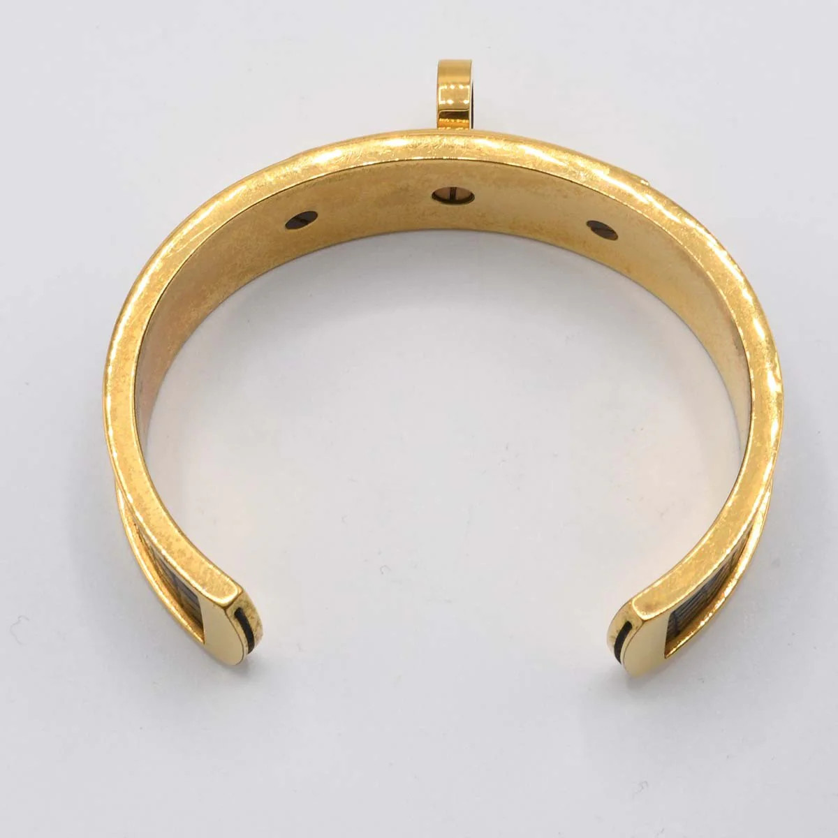 Hermes Bangle Kelly Black Gold Color Accessory Box H6333 Used