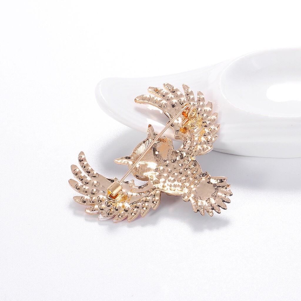 Colorful Rhinestone Owl Brooch Pin for Women,Fashion Jewelry Gifts