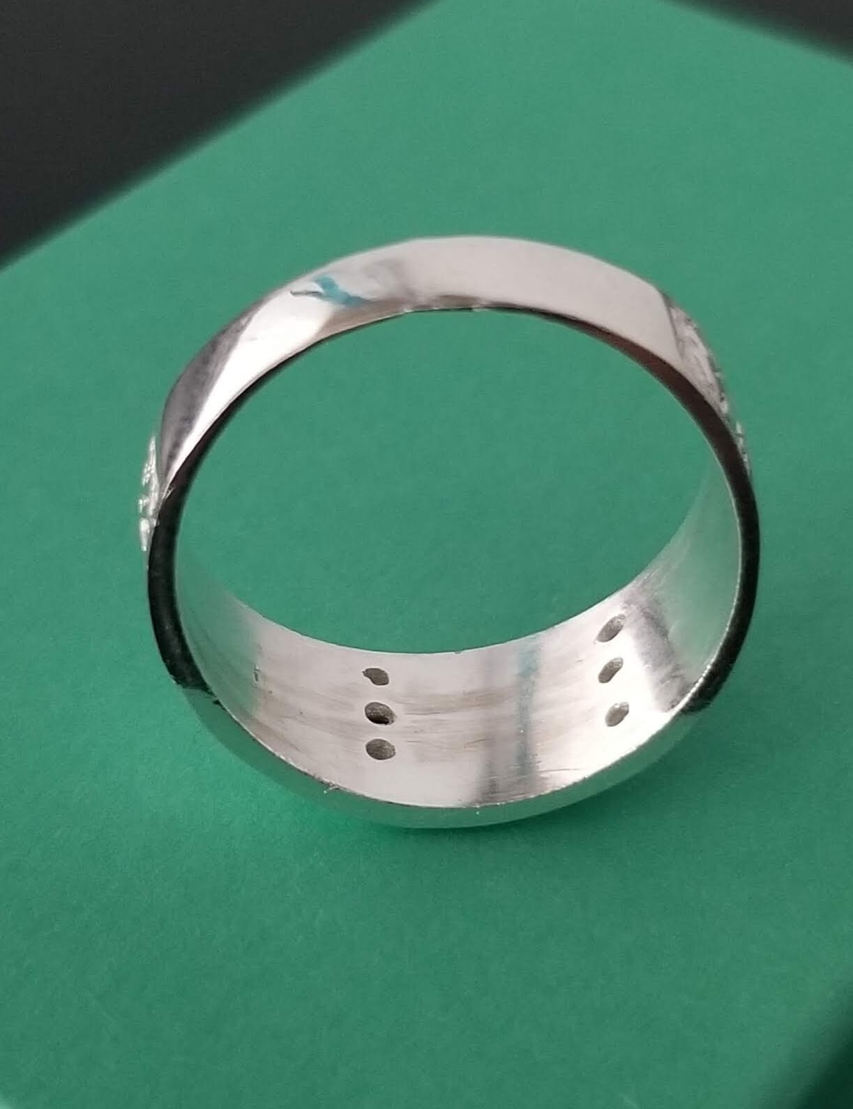 anillo de Plata 925 de la Buena suerte medida #9 o #10 unisex Plata MX marcada