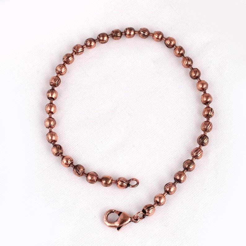 Pure Copper Snake Chain Bracelet Copper Arthritis Pain Relief Biker Bracelet