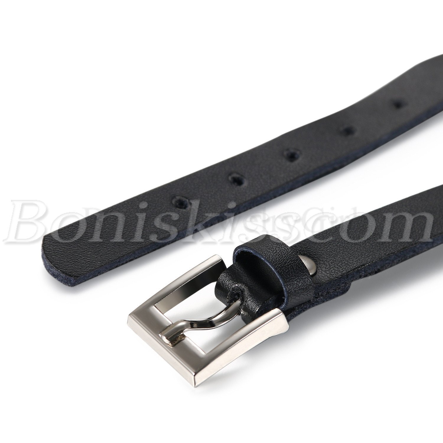 Women Fashion Punk Gothic Charm Black Leather Choker O Ring Belt Collar Necklace