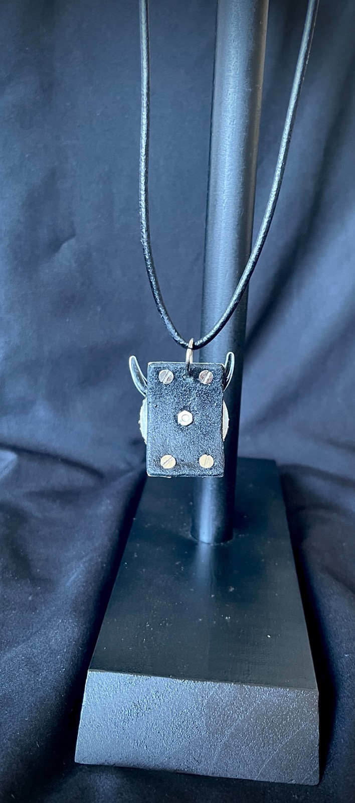 “SHADOWHORN RELIC” OOAK Pendant Necklace Ind. Gothic Steer Skull Darren McNeese