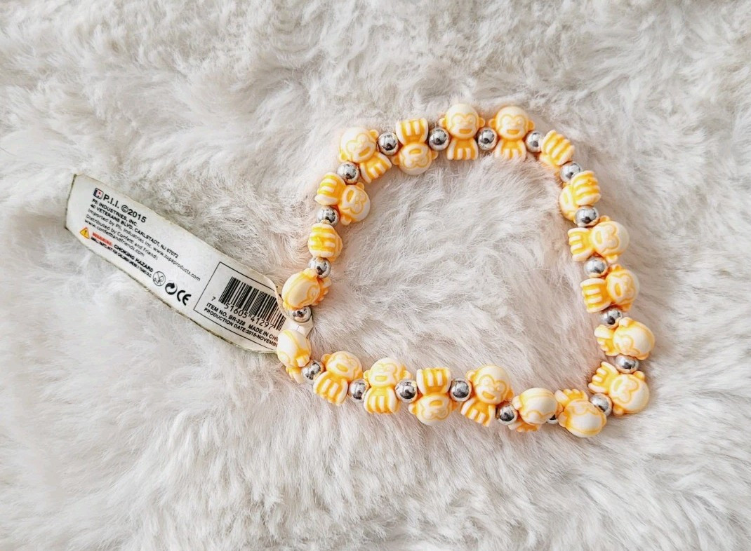 Junglzz Turtlzz Orange Monkey Bead Stretch Bracelet Kids Small Adults NEW