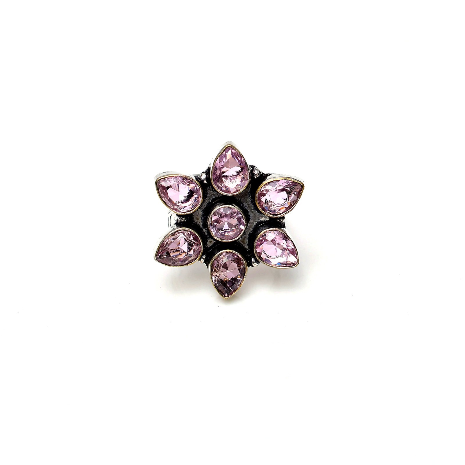 Pink Kunzite Gemstone Handmade 925 Sterling Silver Jewelry Ring Size 8