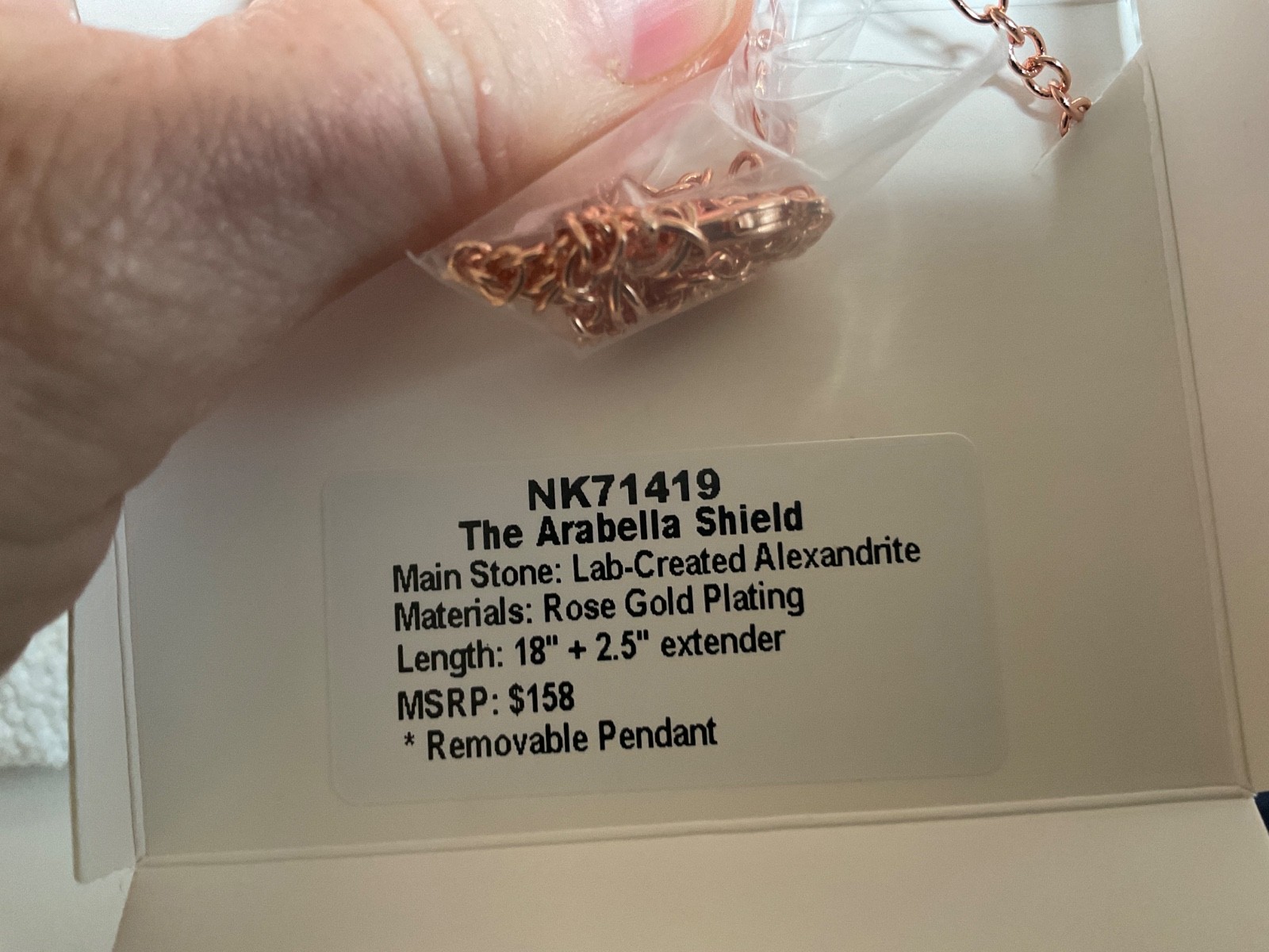 BP June 2026 The Arabella Shield Necklace Lab-Created Alexandrite Gold Pl