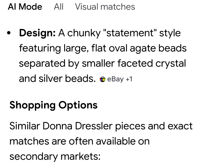 DONNA DRESSLER 17″ Chunky Brown/Orange Agate & Crystal 925 Sterling Necklace
