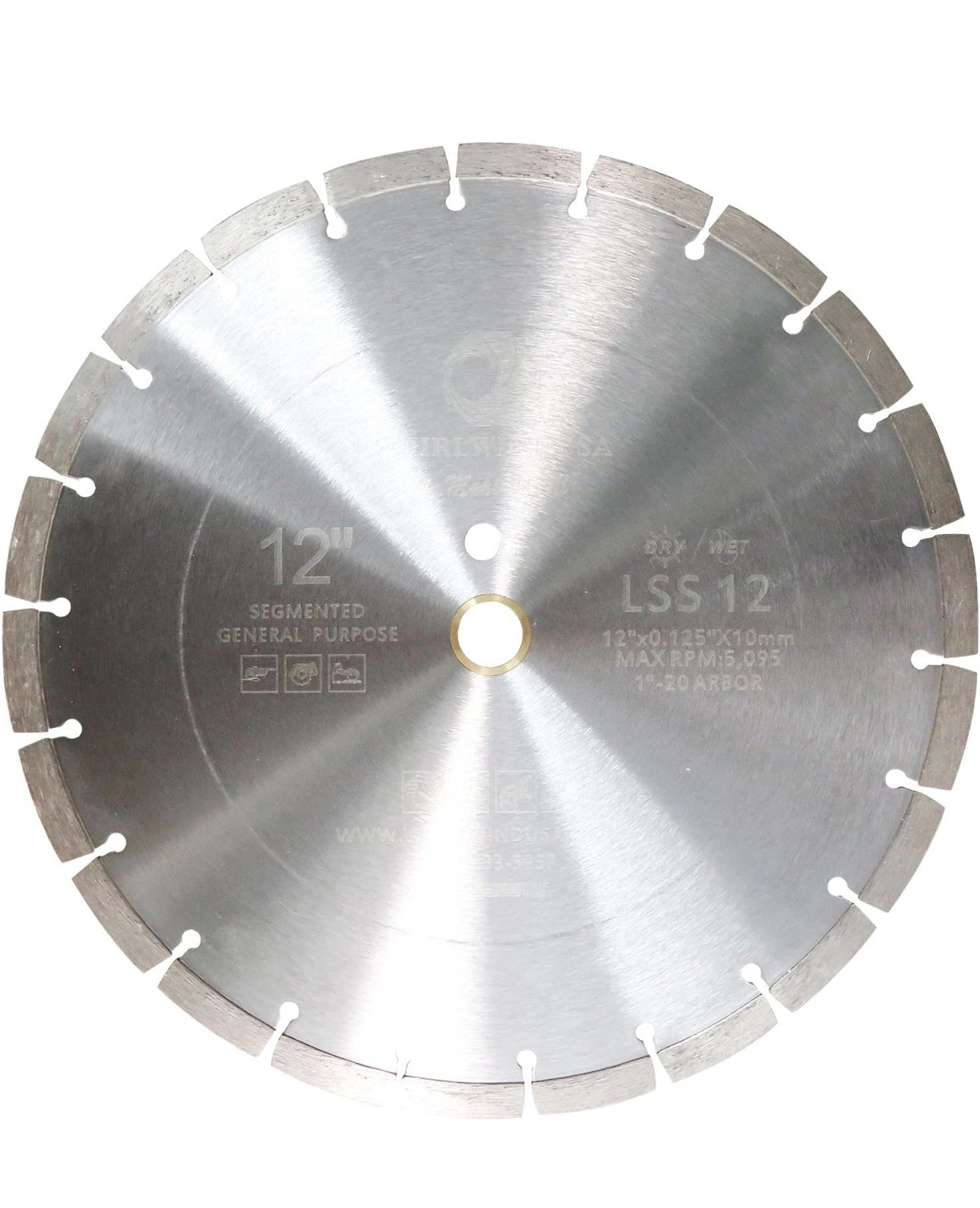 TSS 12-Inch Laser Welded Dry or Wet Cutting General Purpose Power Saw Segmented