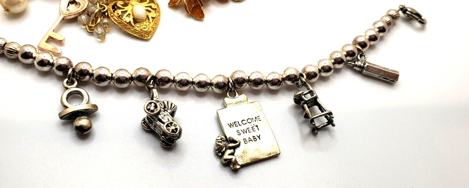 Bundle Charm Bracelets 7 Pre-own Varies sizes. Good Condition See Photos @RK